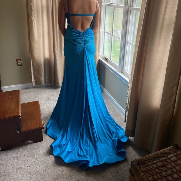 Blue Sherri Hill Dress - Picture 1 of 7